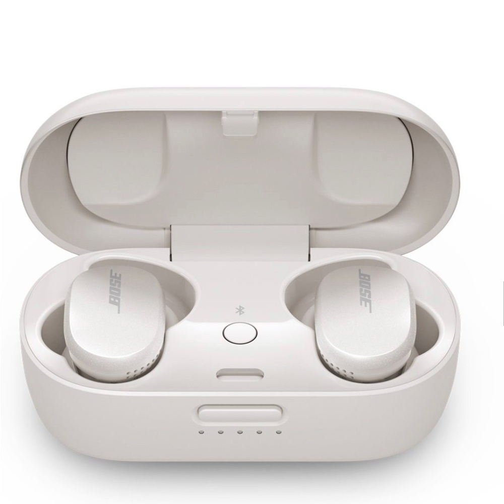 Bose quitecomfort earbuds used great clean condition.box, charger, includedclean